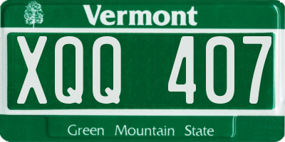 VT license plate XQQ407