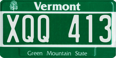 VT license plate XQQ413