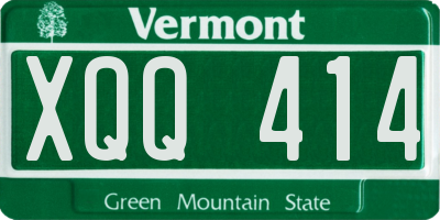 VT license plate XQQ414