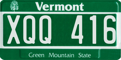 VT license plate XQQ416