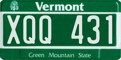 VT license plate XQQ431