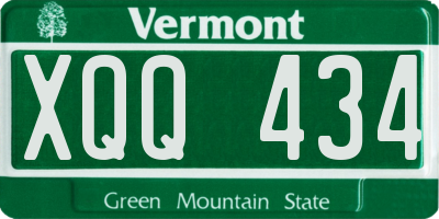 VT license plate XQQ434