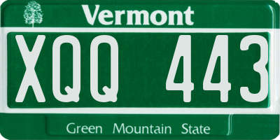 VT license plate XQQ443