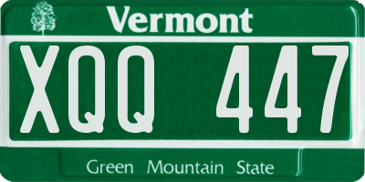 VT license plate XQQ447