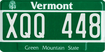 VT license plate XQQ448