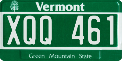 VT license plate XQQ461