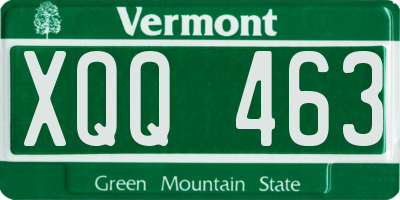 VT license plate XQQ463