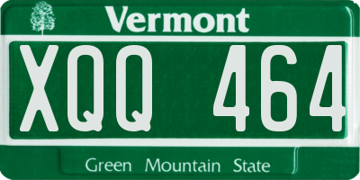 VT license plate XQQ464