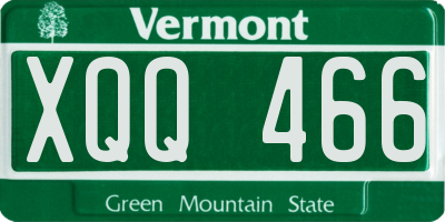 VT license plate XQQ466