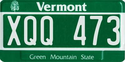 VT license plate XQQ473