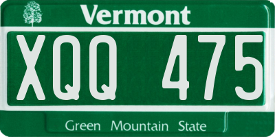 VT license plate XQQ475