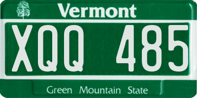 VT license plate XQQ485