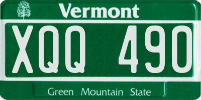 VT license plate XQQ490