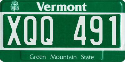 VT license plate XQQ491