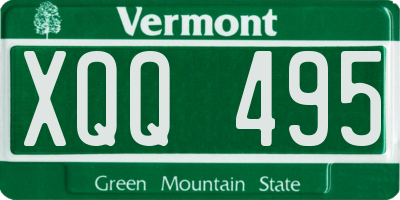 VT license plate XQQ495