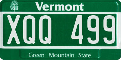 VT license plate XQQ499