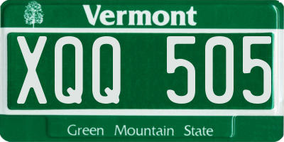 VT license plate XQQ505