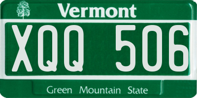 VT license plate XQQ506