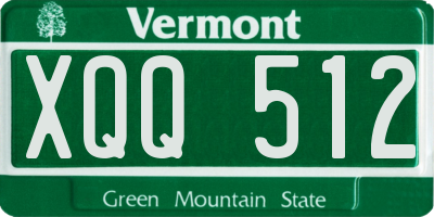 VT license plate XQQ512