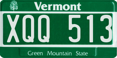 VT license plate XQQ513