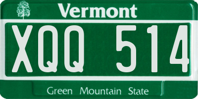 VT license plate XQQ514