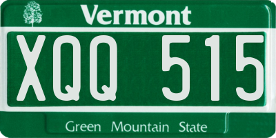 VT license plate XQQ515