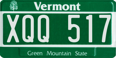 VT license plate XQQ517