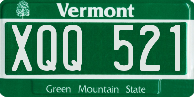 VT license plate XQQ521