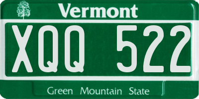 VT license plate XQQ522