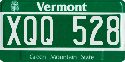 VT license plate XQQ528