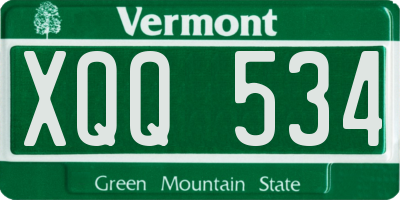 VT license plate XQQ534