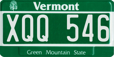 VT license plate XQQ546