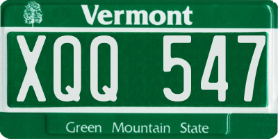 VT license plate XQQ547