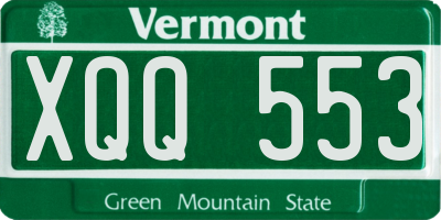 VT license plate XQQ553