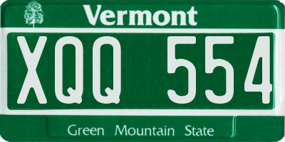 VT license plate XQQ554