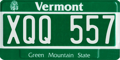 VT license plate XQQ557