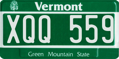 VT license plate XQQ559
