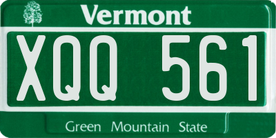 VT license plate XQQ561