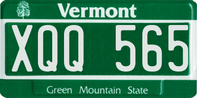VT license plate XQQ565