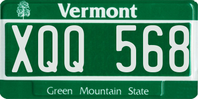 VT license plate XQQ568