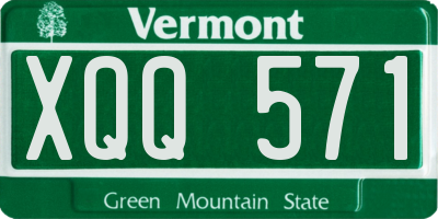 VT license plate XQQ571