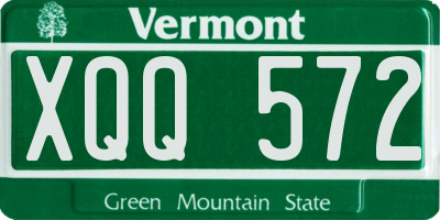 VT license plate XQQ572
