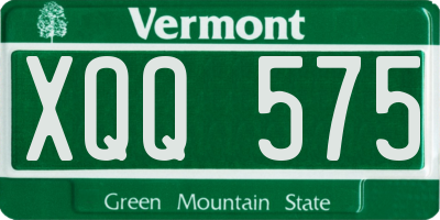 VT license plate XQQ575