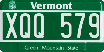 VT license plate XQQ579