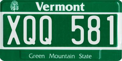 VT license plate XQQ581