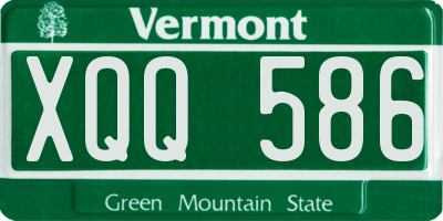 VT license plate XQQ586