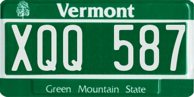 VT license plate XQQ587