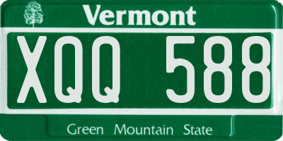 VT license plate XQQ588