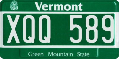 VT license plate XQQ589