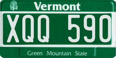 VT license plate XQQ590